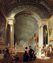 View of the Grande Galerie of the Louvre